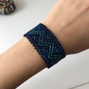Beaded Magnetic Cuff Bracelet